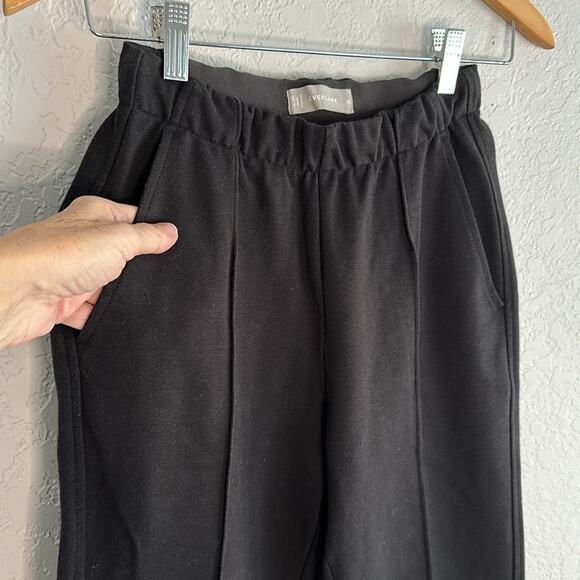 NEW Everlane Black Front Seam Pullon Black Pants XS High Rise Minimalist Staple - Picture 2 of 6